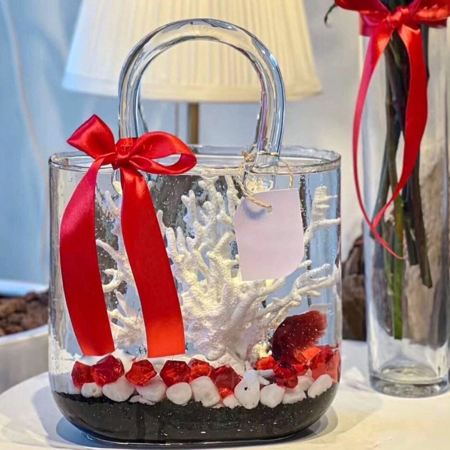 Dekoratives Herz-Mini-Aquarium