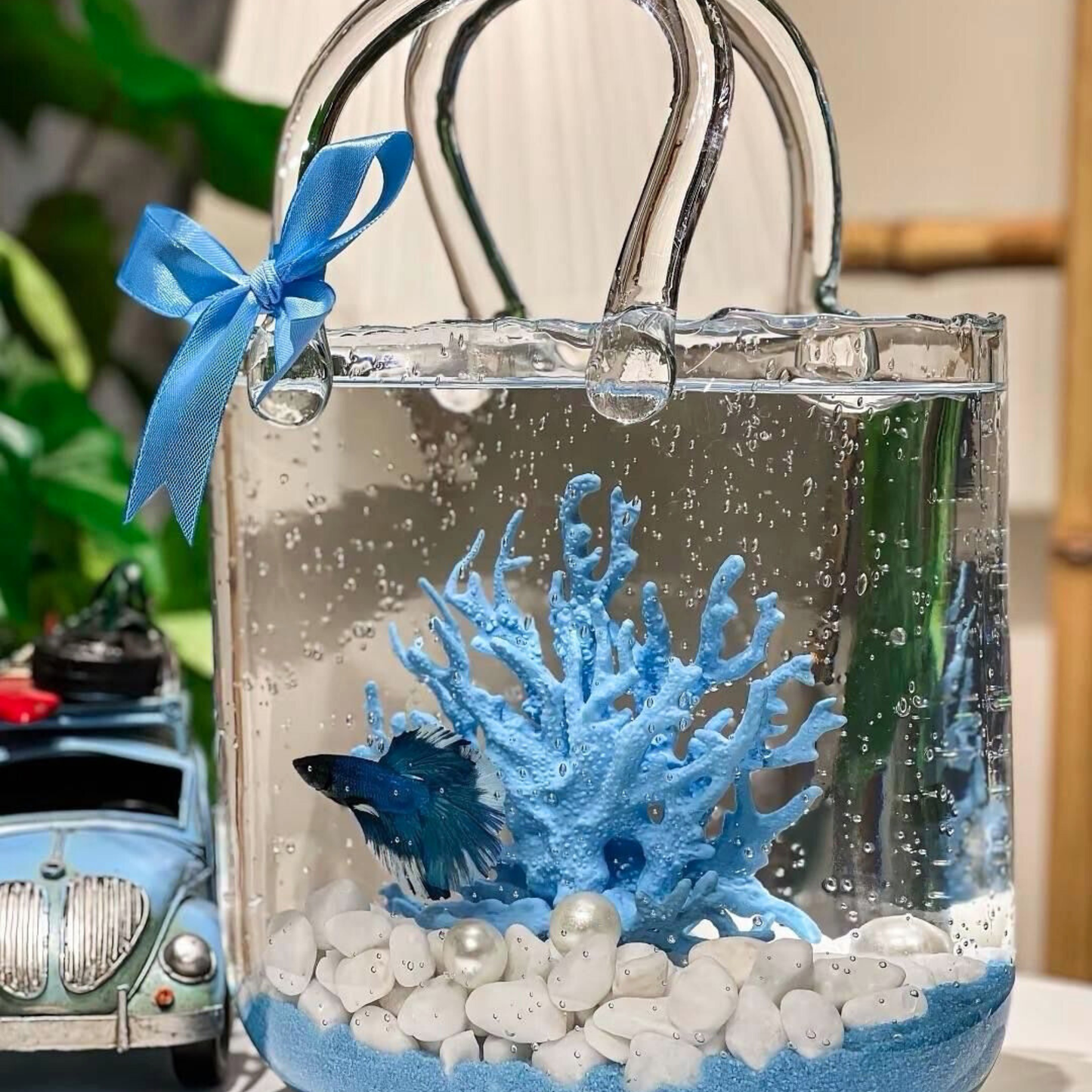 Dekoratives Herz-Mini-Aquarium