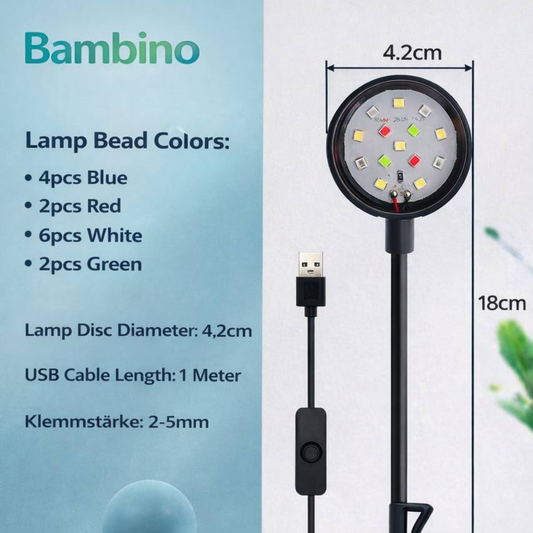 USB LED Aquarium Licht mit Clip – Kompakte Beleuchtung für Mini-Aquarien